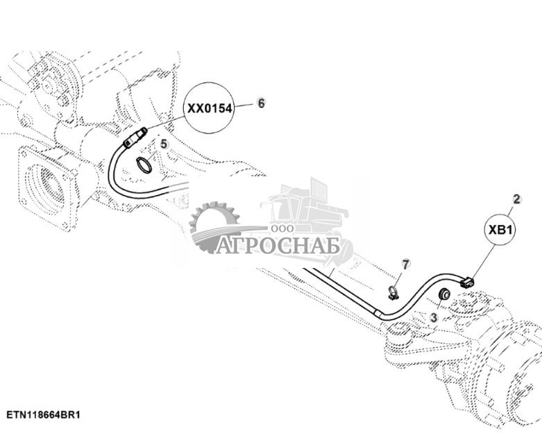 Жгут проводов, колесо AutoTrac™ - ST828198 100.jpg